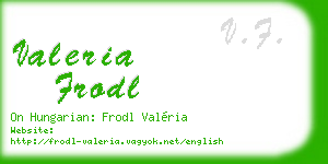 valeria frodl business card